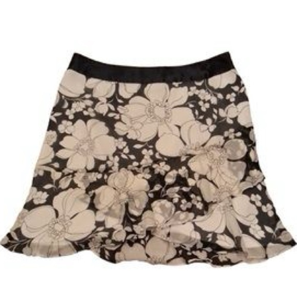 Banana Republic 100% Silk Floral Skirt Size 8